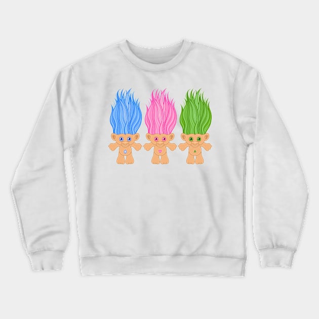 Trolls Crewneck Sweatshirt by Eyeballkid-